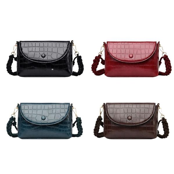 fashion stone pattern messenger bag women girls pu leather weave braided shoulder crossbody bags female solid color purse
fashion stone pattern messenger bag women girls pu leather weave braided shoulder crossbody bags female solid color purse