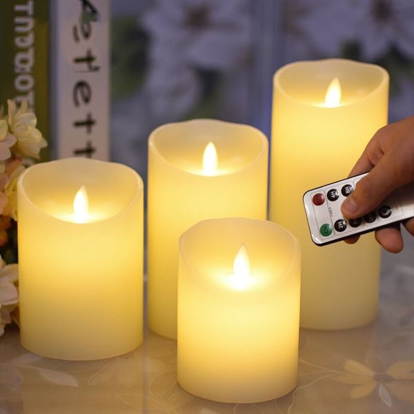 set of 4 pillar led candle light remote controlled paraffin wax dancing moving wick wedding home party dia.8cm-(h)10/12/15/18cm
set of 4 pillar led candle light remote controlled paraffin wax dancing moving wick wedding home party dia.8cm-(h)10/12/15/18cm