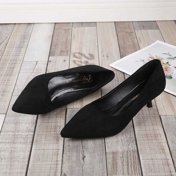 spring and autumn ladies high heels frosted leather pointed toe wild mature fashion women's shoes new w27-04, Black
spring and autumn ladies high heels frosted leather pointed toe wild mature fashion women's shoes new w27-04, Black