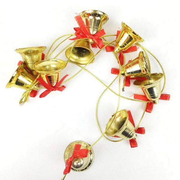 10pcs golden small bell long string pendant bow wall clock christmas tree decor holiday party trumpet bells wind chime ornament
10pcs golden small bell long string pendant bow wall clock christmas tree decor holiday party trumpet bells wind chime ornament