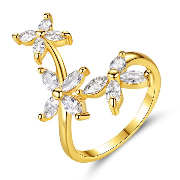 beiver flower gold color ring for women fashion rhinestone jewelry engagement ring gold color for female anillos mujer size 6-9, Silver
beiver flower gold color ring for women fashion rhinestone jewelry engagement ring gold color for female anillos mujer size 6-9, Silver