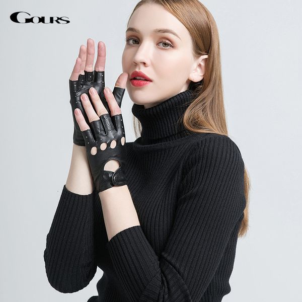 gours genuine leather gloves for women black fashion goatskin fingerless gloves winter half finger fitness new arrival gsl052 y191113, Blue;gray
gours genuine leather gloves for women black fashion goatskin fingerless gloves winter half finger fitness new arrival gsl052 y191113, Blue;gray