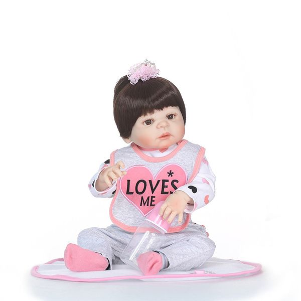 bebe reborn 56cm full silicone reborn baby doll kids playmate gift for girls baby alive soft toys for children brinquedos 
bebe reborn 56cm full silicone reborn baby doll kids playmate gift for girls baby alive soft toys for children brinquedos