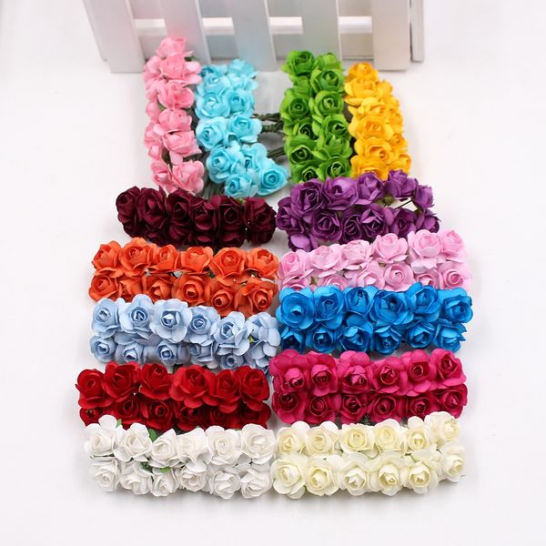 144pcs/lot artificial flower mini cute paper rose handmade for wedding decoration diy wreath gift scrapbooking craft fake flower
144pcs/lot artificial flower mini cute paper rose handmade for wedding decoration diy wreath gift scrapbooking craft fake flower