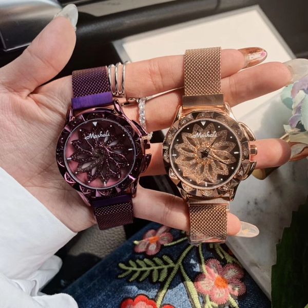 classic daisy flower spinning watches for women good luck bracelet watch new popular milanese ultra thin mesh wrist watch quartz, Slivery;brown
classic daisy flower spinning watches for women good luck bracelet watch new popular milanese ultra thin mesh wrist watch quartz, Slivery;brown