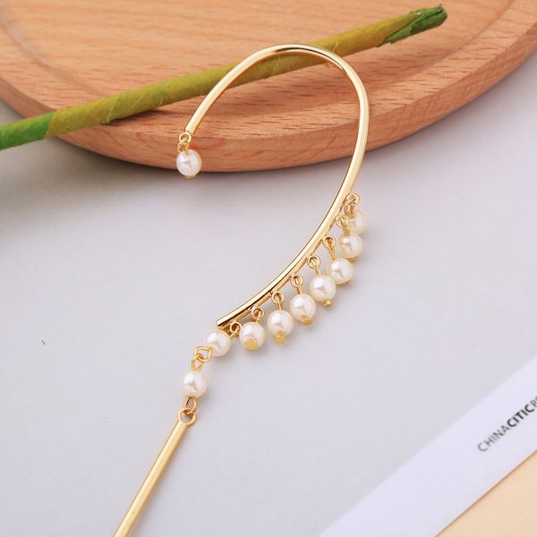 personalized creative pearl flower earrings fashion feather earrings without piercings, Silver
personalized creative pearl flower earrings fashion feather earrings without piercings, Silver