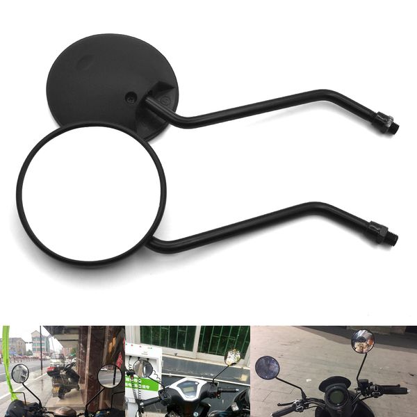 

universal 10 mm round motorcycle accessories scooter snowmobile rearview mirror for yamaha fz6 fazer mt-07 fz07 mt-09 sr fz09