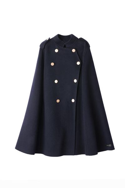 2019 autumn new double-sided wool bucket coat tweed hand sewn the same woman double breasted o-neck long coat, Black
2019 autumn new double-sided wool bucket coat tweed hand sewn the same woman double breasted o-neck long coat, Black