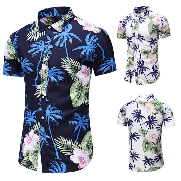 hawaiian men shirt short sleeve printed turn-down collar shirt loose casual botton printing camisa masculina, White;black
hawaiian men shirt short sleeve printed turn-down collar shirt loose casual botton printing camisa masculina, White;black