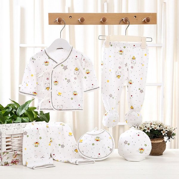 5pcs soft infant suit comfortable newborn clothing cartoon print pure cotton underwear baby boys girls suit 3 months baby set, White
5pcs soft infant suit comfortable newborn clothing cartoon print pure cotton underwear baby boys girls suit 3 months baby set, White