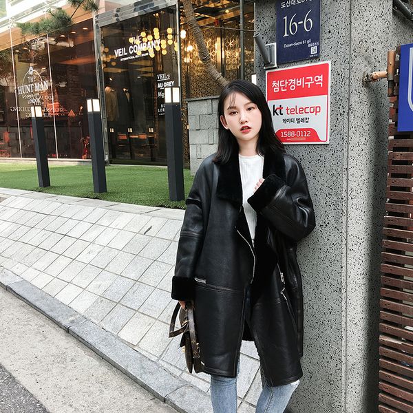 yolanfairy geniune leather jacket women sheepskin leather double faced fur coat winter real sheep fur thick outwear 17069 mf315, Black
yolanfairy geniune leather jacket women sheepskin leather double faced fur coat winter real sheep fur thick outwear 17069 mf315, Black
