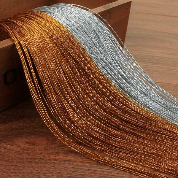 dia.1mm 100m/lot diy bag candy metallic yarn / gold and silver thread 100m/lot ing, Black;white
dia.1mm 100m/lot diy bag candy metallic yarn / gold and silver thread 100m/lot ing, Black;white
