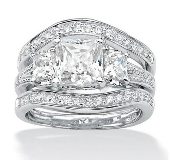 choucong fashion jewelry princess cut three stone white z 10kt white gold filled birthstone wedding women 3 in 1 ring set gift size 5-11, Silver
choucong fashion jewelry princess cut three stone white z 10kt white gold filled birthstone wedding women 3 in 1 ring set gift size 5-11, Silver