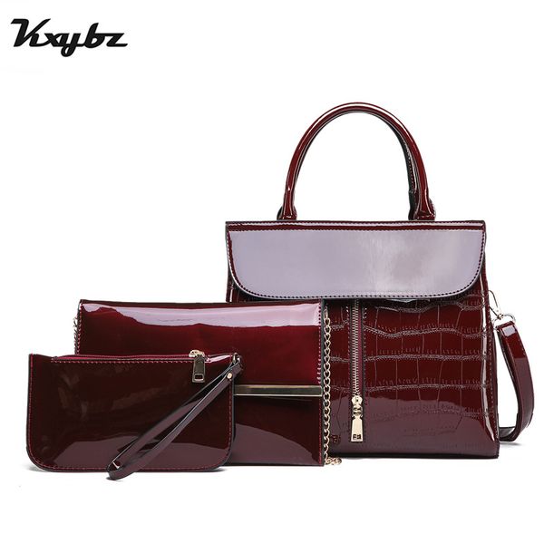 kxybz 3 шт. роскошные лакированной кожи сумки женские сумки дизайнер бренд известный сумки плечо сумка клатч кошелек сумка наборы y190620
kxybz 3 шт. роскошные лакированной кожи сумки женские сумки дизайнер бренд известный сумки плечо сумка клатч кошелек сумка наборы y190620