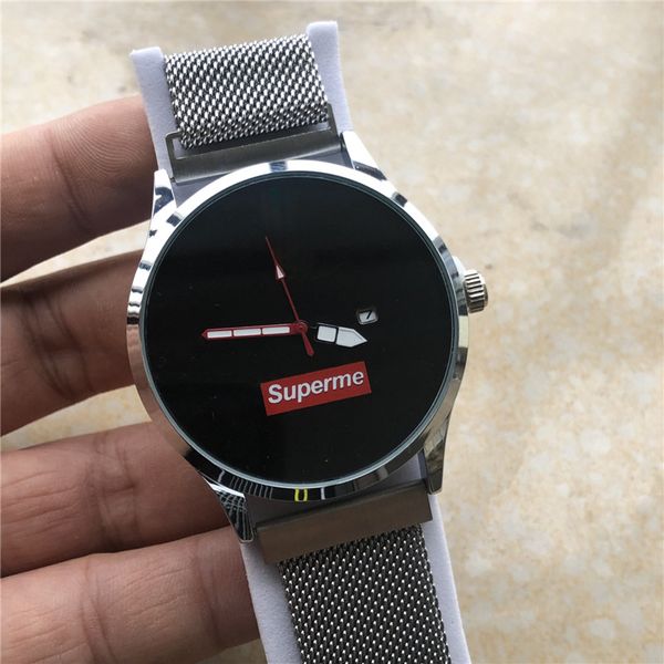 Hot luxury mens designer watches black silver band fashion quartz watch date Swiss famous brand Wristwatches Montre de luxe 
Hot luxury mens designer watches black silver band fashion quartz watch date Swiss famous brand Wristwatches Montre de luxe