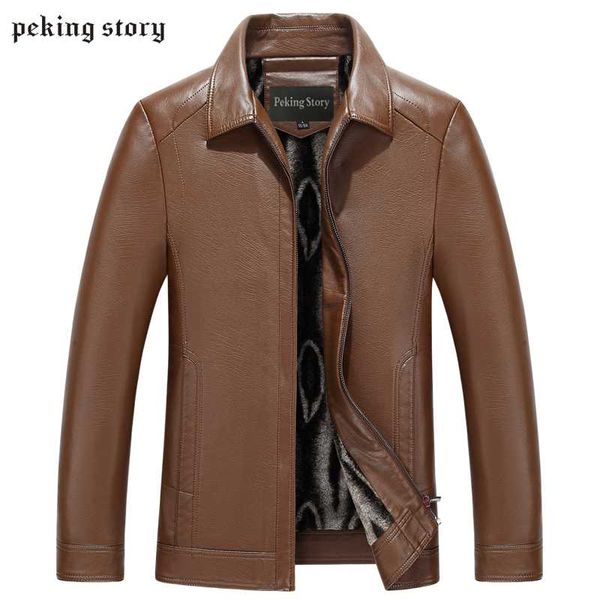 peking story men high-quality thicken casual faux leather jacket men's jackets and coats male faux winter warm leather coat, Black
peking story men high-quality thicken casual faux leather jacket men's jackets and coats male faux winter warm leather coat, Black