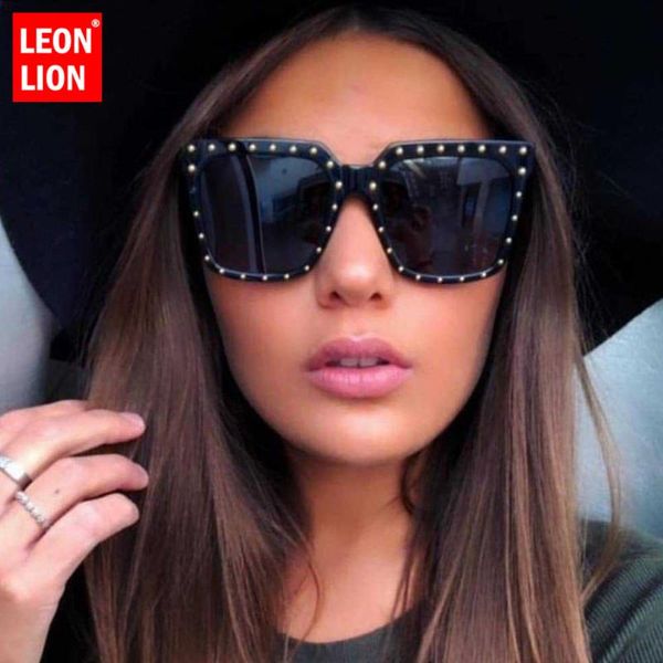 leonlion 2020 classic large frame rivet sunglasses women outdoor shopping sunglasses brand uv400 uv400, White;black
leonlion 2020 classic large frame rivet sunglasses women outdoor shopping sunglasses brand uv400 uv400, White;black