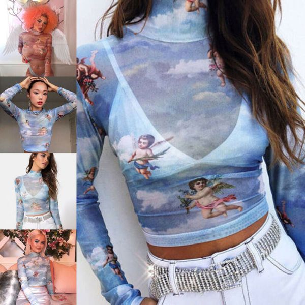 women mesh sheer net o-neck see-through long sleeve angel crop t shirt tee blouse, Black;blue
women mesh sheer net o-neck see-through long sleeve angel crop t shirt tee blouse, Black;blue
