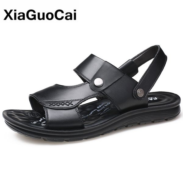 casual men sandals summer genuine leather beach shoes male footwear classic fashion mens sandals antiskid slippers, Black
casual men sandals summer genuine leather beach shoes male footwear classic fashion mens sandals antiskid slippers, Black