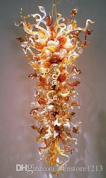 murano glass antique chandelier light flower art wonderful decorative hand blown glass pendant lamp with led blubs