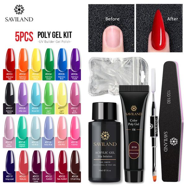 saviland color glittery extend uv quick building gel varnish nail finger extension nail art kits 5pcs poly set
saviland color glittery extend uv quick building gel varnish nail finger extension nail art kits 5pcs poly set
