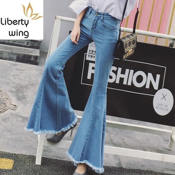 vintage women tassels flare floor length long skinny high waist ladies jeans trousers denim bell-bottomed pants plus size, Blue
vintage women tassels flare floor length long skinny high waist ladies jeans trousers denim bell-bottomed pants plus size, Blue