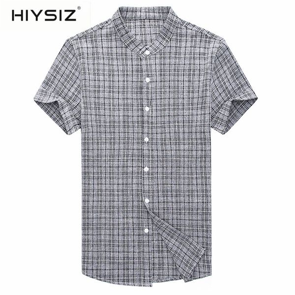 hiysiz men shirt mandarin collar camisa masculina spring summer short sleeve business casual shirts mens cotton clothes h6019s, White;black
hiysiz men shirt mandarin collar camisa masculina spring summer short sleeve business casual shirts mens cotton clothes h6019s, White;black