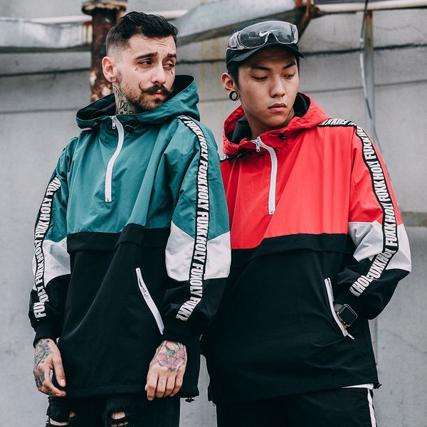 aolamegs men hoodies fashion harajuku loose hoody windbreaker youth couple contrast color hip hop high street wear pullover, Black
aolamegs men hoodies fashion harajuku loose hoody windbreaker youth couple contrast color hip hop high street wear pullover, Black