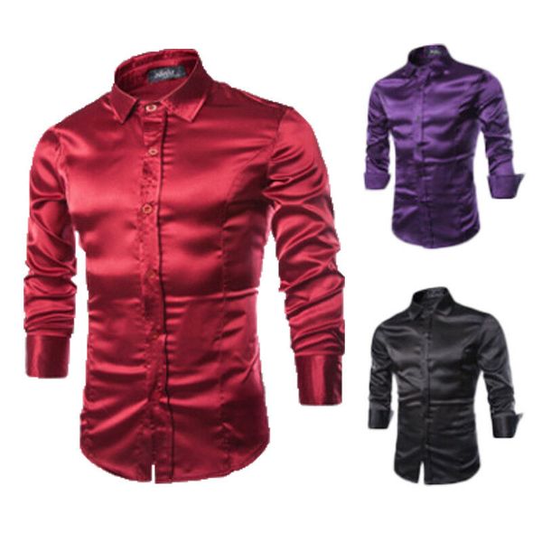 men's dress shirts 2021 fashion shirt men shiny silky satin luxury mens casual spring long sleeve slim fit -2xl, White;black
men's dress shirts 2021 fashion shirt men shiny silky satin luxury mens casual spring long sleeve slim fit -2xl, White;black