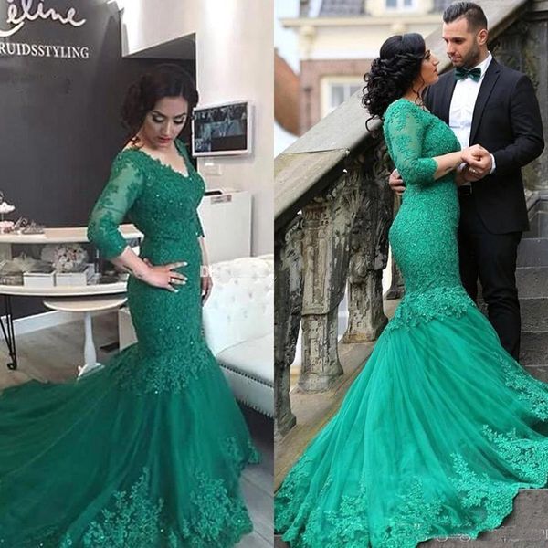 Sexy Long Sleeves Prom Dresses Mermaid Arabic African V-Neck Sweep Train Applique Long Special Occasion Gowns Party Dresses
Sexy Long Sleeves Prom Dresses Mermaid Arabic African V-Neck Sweep Train Applique Long Special Occasion Gowns Party Dresses