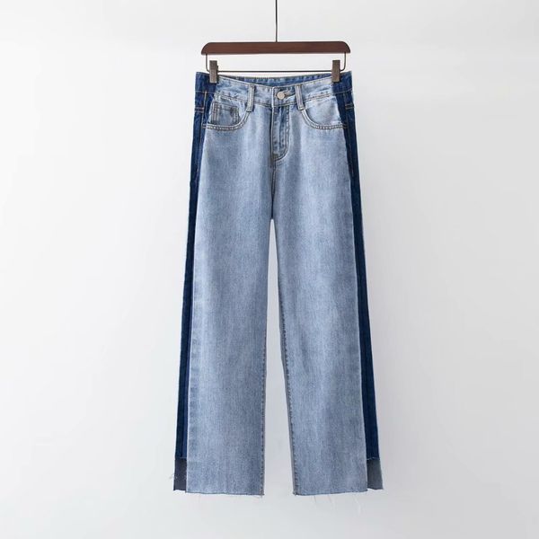 2019 summer high waist fashion wide leg jeans for women ankle-length loose vintage boyfriend panelled jeans woman distressed, Blue
2019 summer high waist fashion wide leg jeans for women ankle-length loose vintage boyfriend panelled jeans woman distressed, Blue