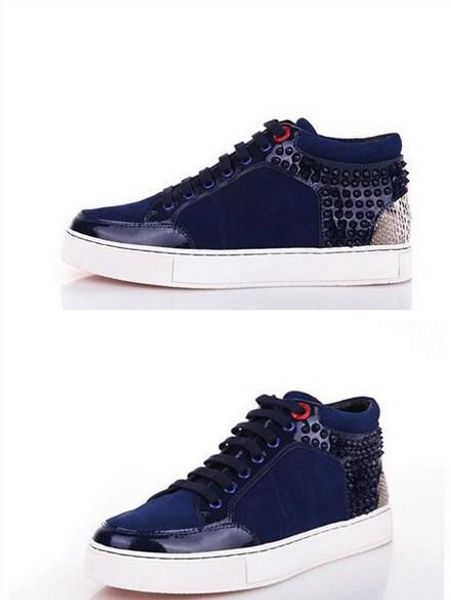 wholesale famous brand arrival dark blue suede high men sneakers casual spikes rivets, Black
wholesale famous brand arrival dark blue suede high men sneakers casual spikes rivets, Black