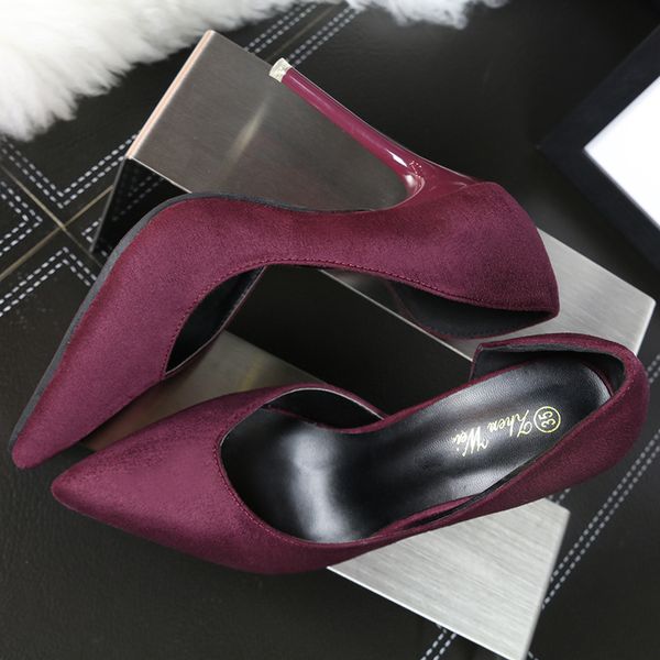 2019 de talla grande 34-41 mujer scarpins fetiche stiletto borgoña bombas 10cm tacones altos dama verde azul lujo diseño púrpura zapatos, Black
2019 de talla grande 34-41 mujer scarpins fetiche stiletto borgoña bombas 10cm tacones altos dama verde azul lujo diseño púrpura zapatos, Black