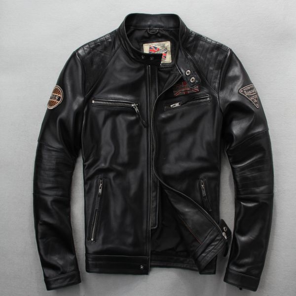 wholesales,genuine leather jacket,motor biker jacket for man.black slim sheepskin coat.sales plus size cool
wholesales,genuine leather jacket,motor biker jacket for man.black slim sheepskin coat.sales plus size cool