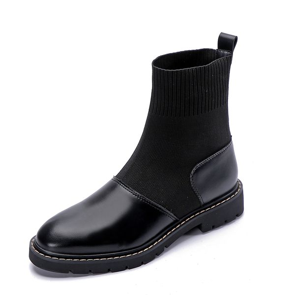 fashion short plush black boots women winter ankle boots autumn flat womens boots leather+knitting botas plataforma mujer
fashion short plush black boots women winter ankle boots autumn flat womens boots leather+knitting botas plataforma mujer