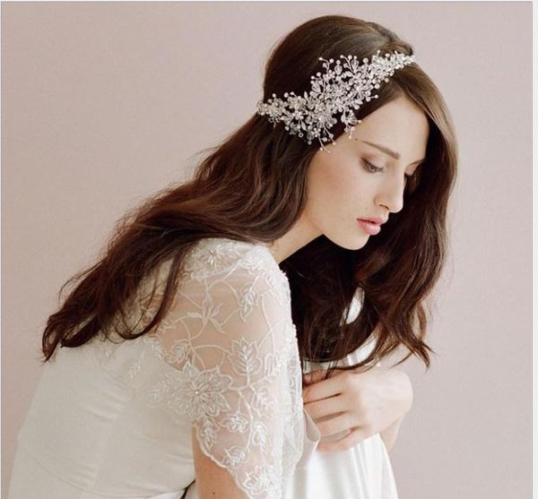bridal handmade headwear european and american style beautiful crystal hair band bridal jewelry, Silver
bridal handmade headwear european and american style beautiful crystal hair band bridal jewelry, Silver