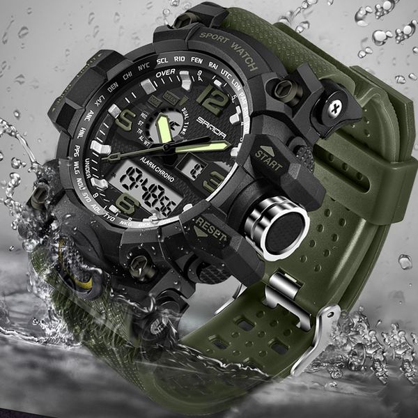 sanda sports men's watches luxury led digital quartz watch men waterproof g style wristwatches relogio masculino clock, Slivery;brown
sanda sports men's watches luxury led digital quartz watch men waterproof g style wristwatches relogio masculino clock, Slivery;brown
