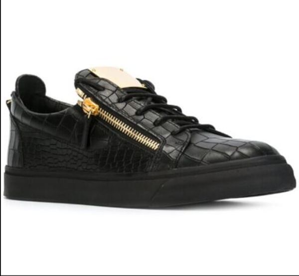 new low-shoes zipper lace-up couple models casual leather mens and womens sneakers designer brand shoes, Black
new low-shoes zipper lace-up couple models casual leather mens and womens sneakers designer brand shoes, Black