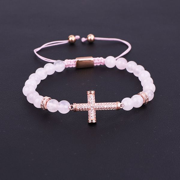 fashion new design women bracelet cz pave cross charm natural stone braided beads bracelet women lady, Black
fashion new design women bracelet cz pave cross charm natural stone braided beads bracelet women lady, Black