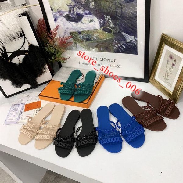 2020 xshfbcl luxe new woman designer woman shoes chain design slippers sandals pvc jelly slides chaine d'ancre beach flip flops, Black;red
2020 xshfbcl luxe new woman designer woman shoes chain design slippers sandals pvc jelly slides chaine d'ancre beach flip flops, Black;red