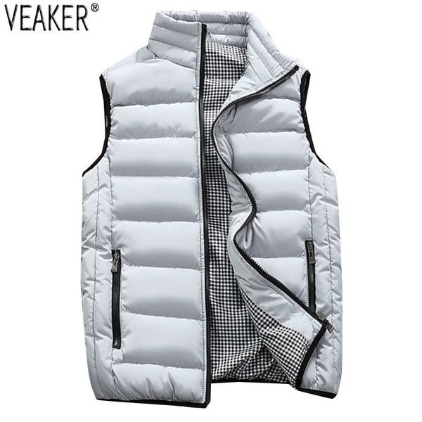 2018 autumn winter new men cotton vest jacket solid color sleeveless down waistcoat jacket male casual vest coat plus size 5xl, Black;white
2018 autumn winter new men cotton vest jacket solid color sleeveless down waistcoat jacket male casual vest coat plus size 5xl, Black;white