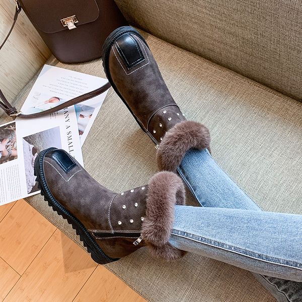 brand women's shoes winter boots with fur boots-women lace up australia round toe booties ladies low heels booties fashion, Black
brand women's shoes winter boots with fur boots-women lace up australia round toe booties ladies low heels booties fashion, Black