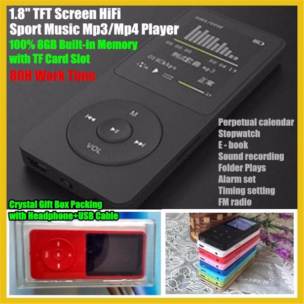 1.8" tft screen 8gb hifi sport music mp3 player with tf/sd card slot,fm,recorder,earphone+usb cable+crystal box,80h worktime
1.8" tft screen 8gb hifi sport music mp3 player with tf/sd card slot,fm,recorder,earphone+usb cable+crystal box,80h worktime
