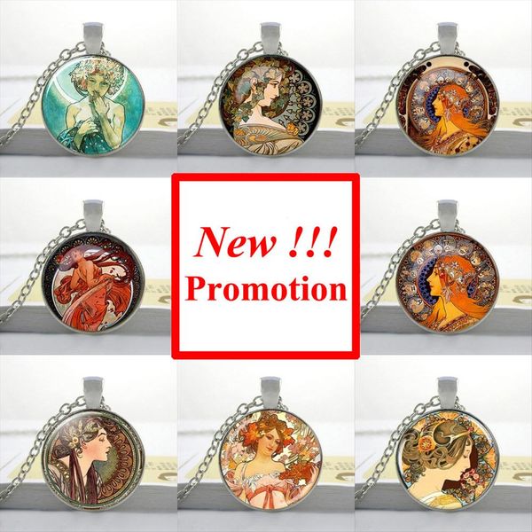 new fashion alphonse mucha necklace alphonse mucha pendant alphonse mucha jewelry art glass necklace, Silver
new fashion alphonse mucha necklace alphonse mucha pendant alphonse mucha jewelry art glass necklace, Silver