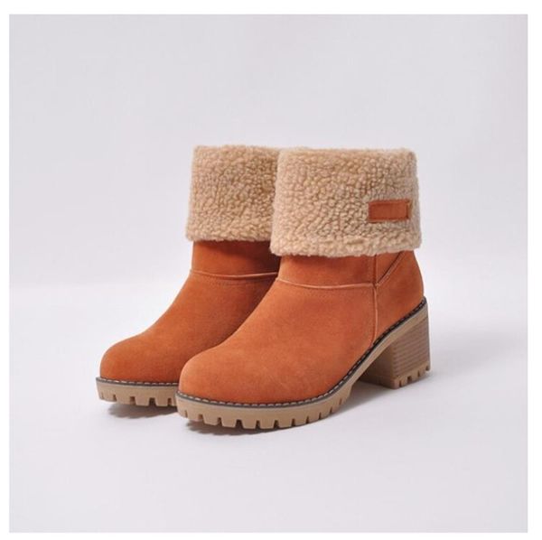 women's winter round head women's boots suede warm anti-skiing boots outdoor pu leather, Black
women's winter round head women's boots suede warm anti-skiing boots outdoor pu leather, Black