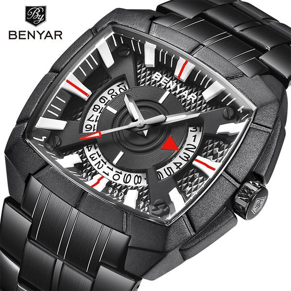 benyar 2019 new men quartz watch mens waterproof business gold watches clock male relogio masculino, Slivery;brown
benyar 2019 new men quartz watch mens waterproof business gold watches clock male relogio masculino, Slivery;brown