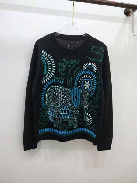 1210 2020 spring crew neck regular long sleeve black brand same style sweater embroidery pullover fashion blue panelled dl, White;black
1210 2020 spring crew neck regular long sleeve black brand same style sweater embroidery pullover fashion blue panelled dl, White;black