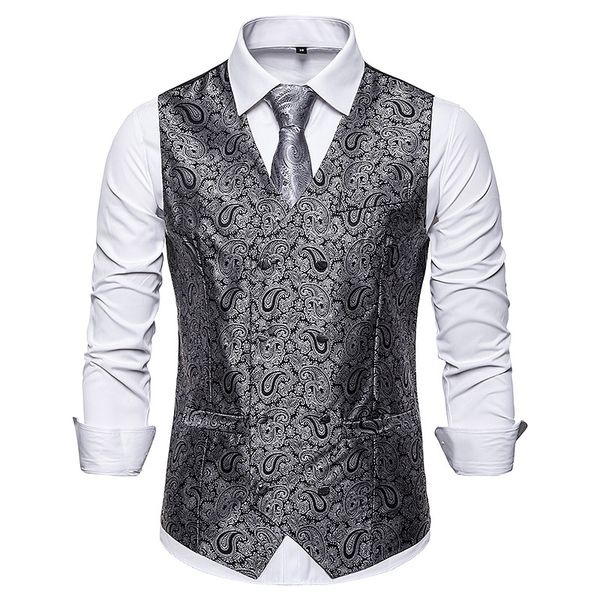 black paisley vest men 2020 brand slim fit double breasted vest waistcoat men business formal vests stage singer gilet homme xxl, Black;white
black paisley vest men 2020 brand slim fit double breasted vest waistcoat men business formal vests stage singer gilet homme xxl, Black;white