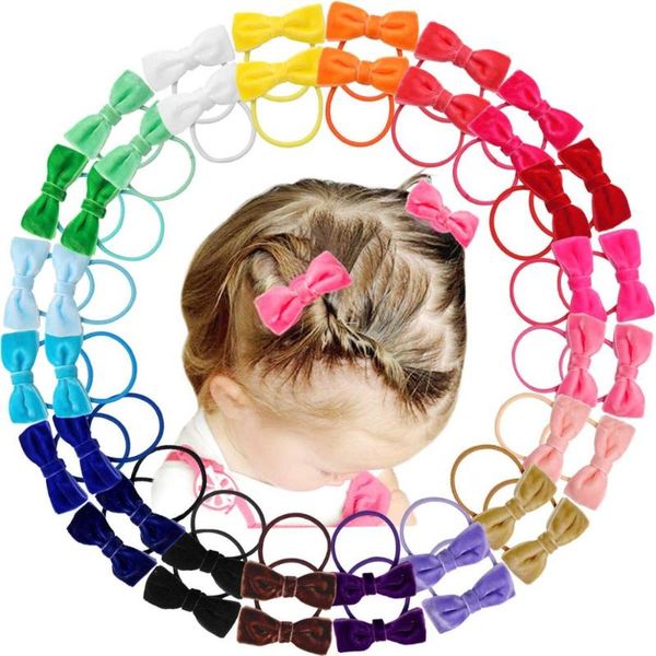 40 pieces babies tiny 2 inches velvet hair bows rubber bands hair ropes ponytail holders for baby girls infant kids acessor, Slivery;white
40 pieces babies tiny 2 inches velvet hair bows rubber bands hair ropes ponytail holders for baby girls infant kids acessor, Slivery;white