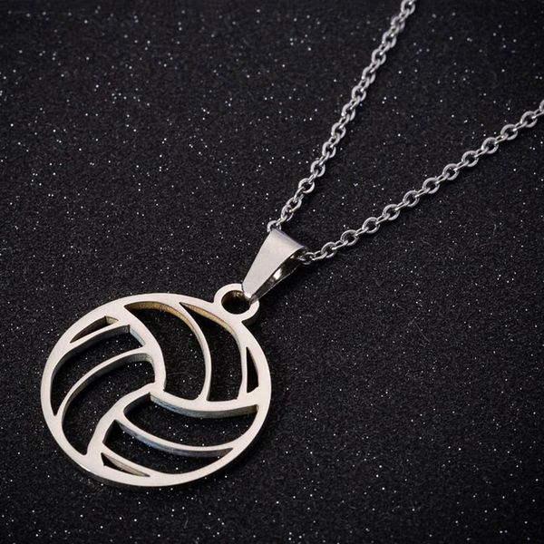 1pc volleyball stainless steel pendant necklace sporty charms necklaces for women men kids daily wear jewelry, Silver
1pc volleyball stainless steel pendant necklace sporty charms necklaces for women men kids daily wear jewelry, Silver